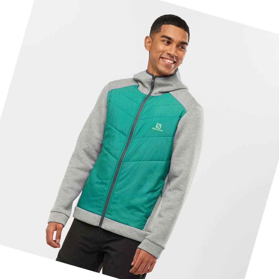 Sudadera Con Capucha Salomon ESSENTIAL XWARM HYBRID Hombre Verdes | MX 3215HAP